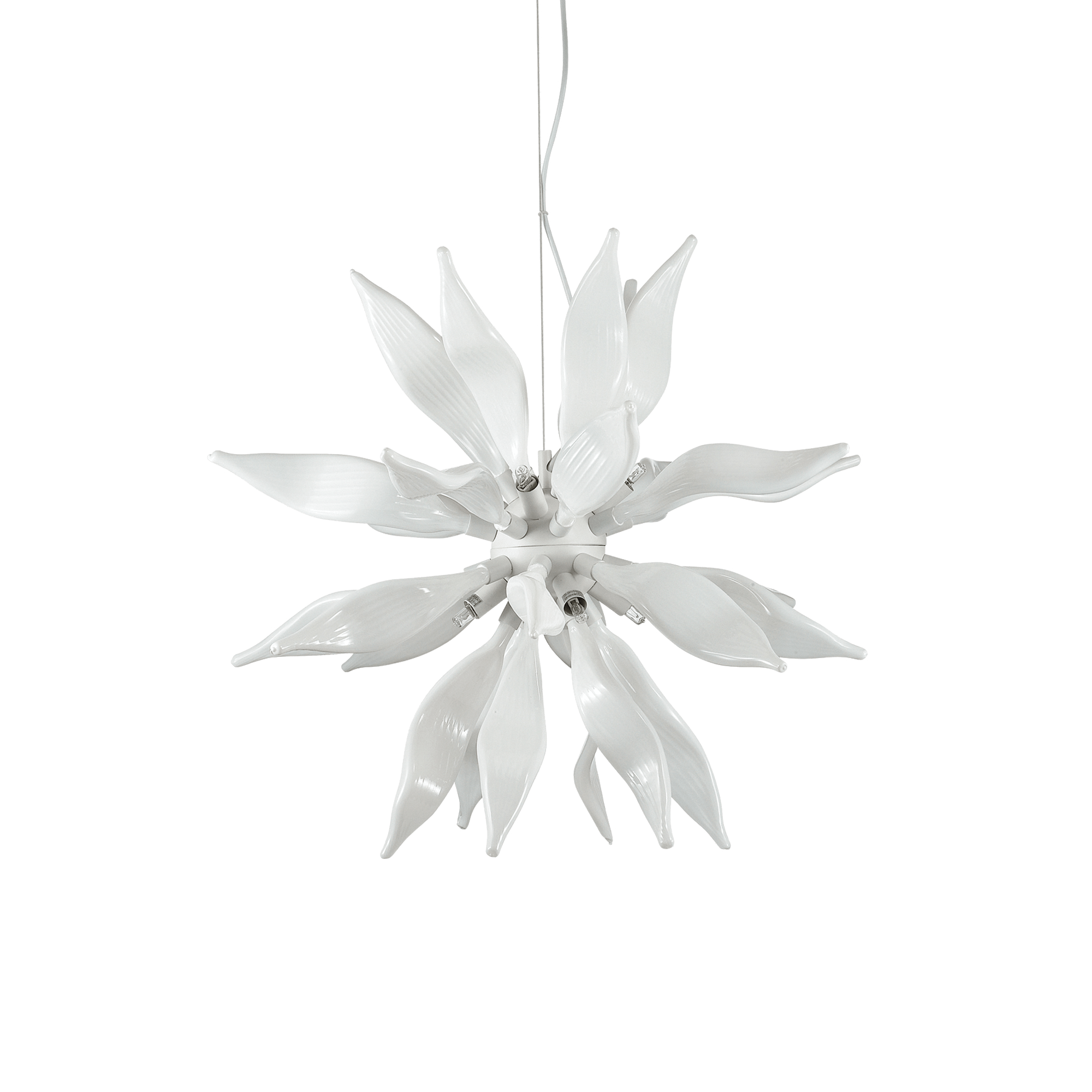 Sospensione Leaves 8 bianca